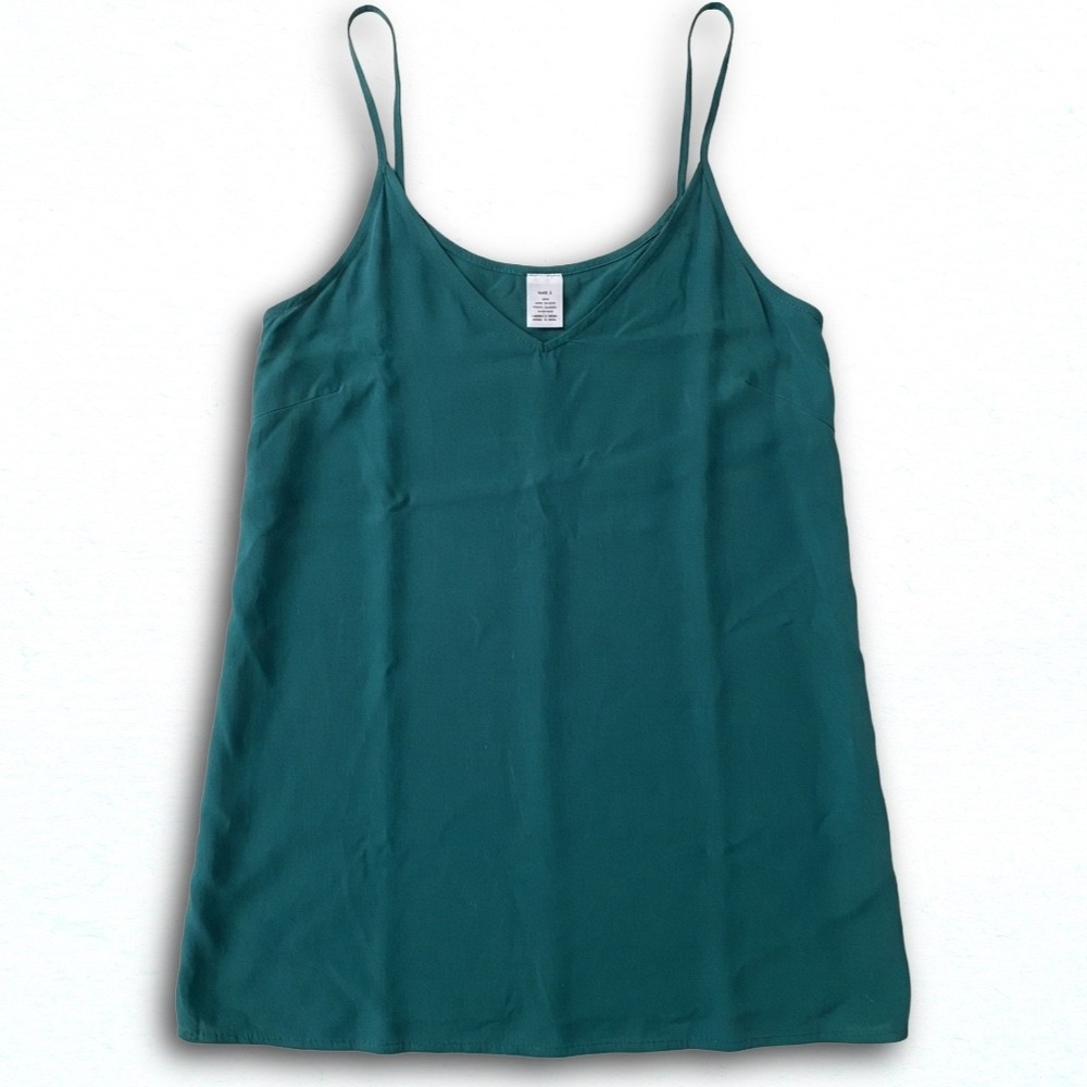 Unbranded Teal V-Neck Spaghetti Strap Mini Camisole Dress Medium